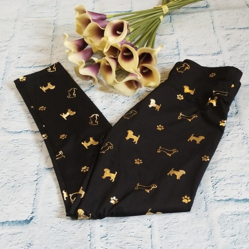 Justice Dog Print Stretch Leggings